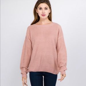 Sweater with back detail.